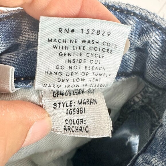 Grlfrnd Maran Wide Leg Jeans in Archaic Tulip Raw Hem Size 25 - Picture 11 of 13
